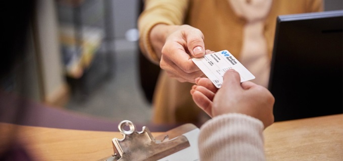 Member presenting BCBOK Member ID card