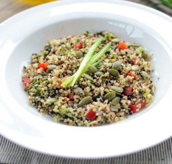 Ensalada Mexicana De Quinua, Semillas De Calabaza, Cilantro