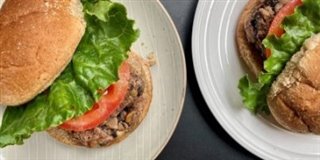 Beef mushroom blended burgers